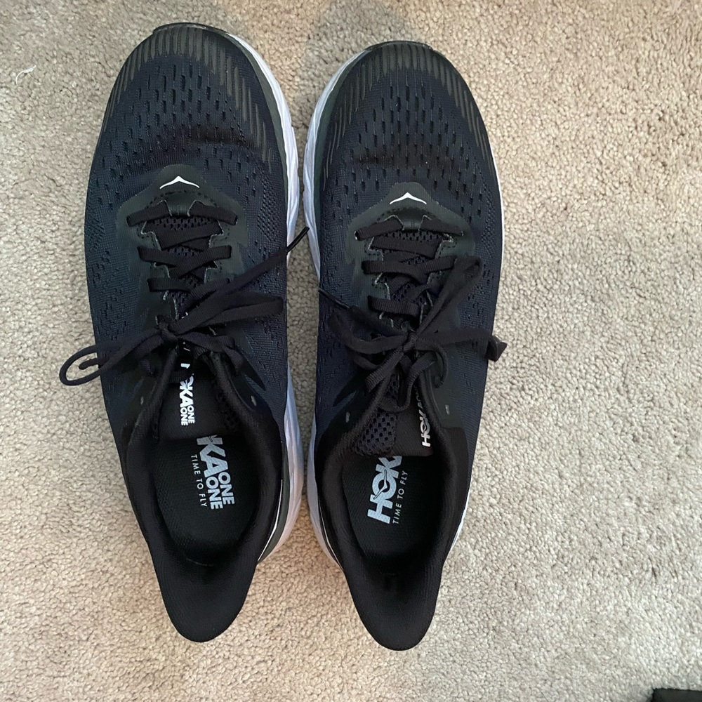 Black running shoes.